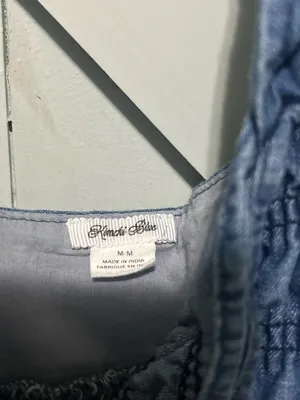 Kimchi Blue Kenzie Empire Waist Bow Back Denim Maxi Dress size medium thumbnail 5