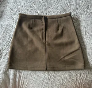 Dry Goods Suede Olive Brown Skirt thumbnail 3