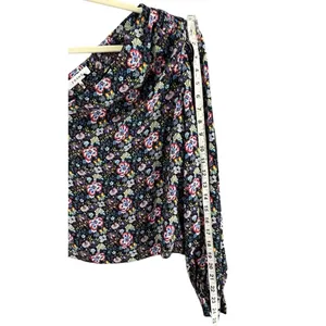 Frame One Shoulder Top Womens M Coastal Blue Multicolor Floral‎ Boho Chic ASO thumbnail 10