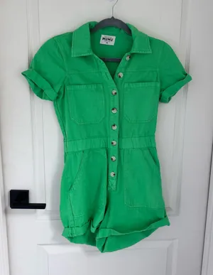 Show Me Your Mumu Cannon Romper in Green thumbnail 1