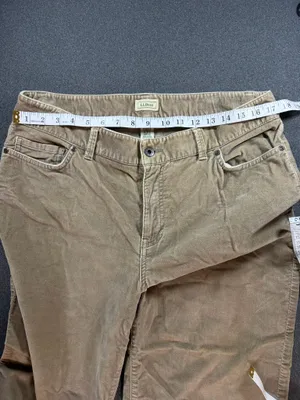 L.L. Bean Velour Pants Womens in Size 16 Light Brown Straight Leg Cabincore thumbnail 6