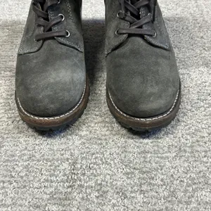 Frye Sabrina 6g Combat Boots Womens 8.5 D Gray Suede Lace Up Made In USA thumbnail 5