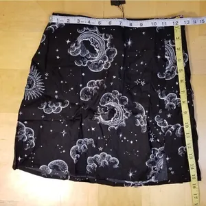 Motel Rocks NWT! A Line Mini Skirt With Thigh Split in Celestial Print Size XS thumbnail 7