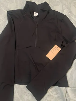 PINK Victoria's Secret Zip Up Black Tight thumbnail 1