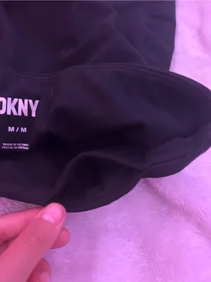 DKNY Black Mid-Rise Bike Shorts thumbnail 3