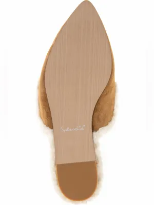 NEW Splendid Liza Pointed Toe Mule Color: Caramel Fur Slip On thumbnail 7