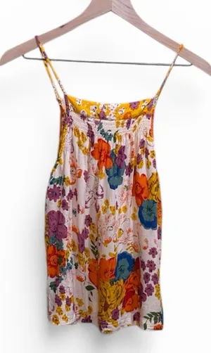Anthropologie Size Small Multi Floral Smocked Cami thumbnail 1