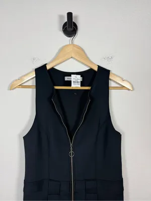 Abercrombie & Fitch Full Zip Mini Dress Womens Medium Black Stretch Golf Style thumbnail 7
