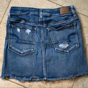 American Eagle Distressed Stretch Denim Skirt 6 thumbnail 6