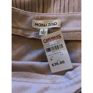 Cavender's Taupe Fringed Mini Skirt size Small New thumbnail 3