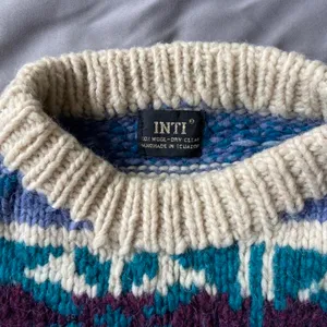 Vintage 90s Distressed Chunky Knit Sweater 🔥 Blue thumbnail 4