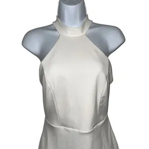 OLIA Gorgeous White High Neck Halter Open Back Mini‎ Dress EUC Size Small thumbnail 3