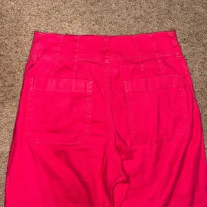 Anthropologie Maeve The Colette Ankle Cropped Linen Wide Leg Pants Pink 26 thumbnail 7