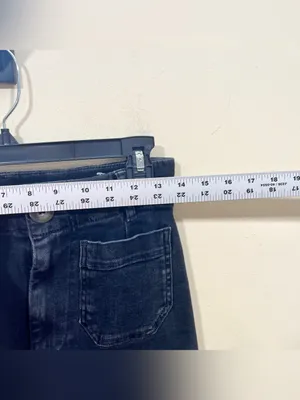 Pilcro Anthropologie Colette High-Rise Wide-Leg Cropped Jeans size 27 EUC black thumbnail 3