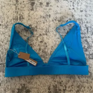 Skims (B10) Women's SKIMS Signature Swim Plunge Top 4X NWT Turquoise thumbnail 5