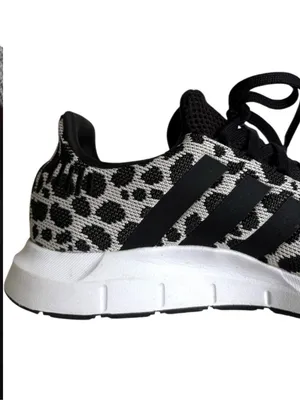 EUC Adidas Swift Run 1.0 Sneakers Beige Black Animal Print Size 8 thumbnail 4