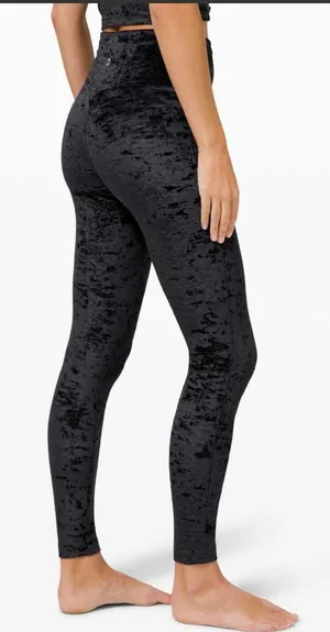 Lululemon Wunder Lounge High-Rise Tight 28" *Crushed Velvet Black thumbnail 1