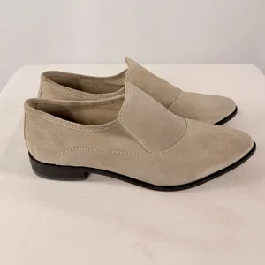Free People Suede Pointed Toe Slip On Ankle Bootie in Taupe‎ Size 10 or 41 thumbnail 4