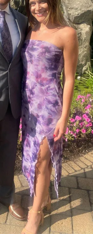 Purple Floral Urban Outfitters Dress thumbnail 1