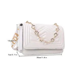 Chic White and Gold Crossbody Bag NTW mt31 thumbnail 4