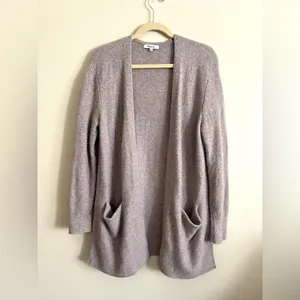 Madewell Kent Cardigan Sweater in Coziest Wool Yarn Heather Purple Pink Sz M thumbnail 3