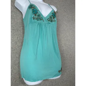 Y2K Cami Babydoll Top Women Large Beaded‎ Fairy Indie Coquette Bella NOS Vintage thumbnail 8