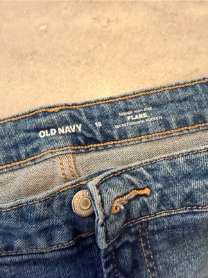 Old Navy Size 18 Higher High-Rise Flare Jeans Medium Wash Stretch Denim thumbnail 11