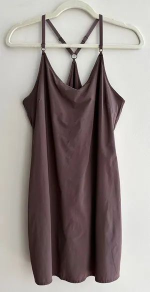 Calvin Klein Performance Dress with Built-In Bike Shorts, Mauve, Size Medium thumbnail 1