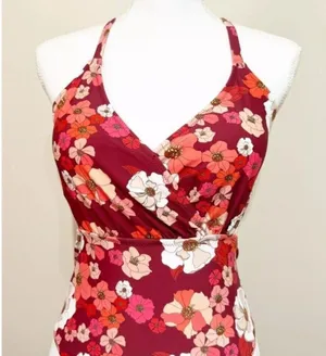 Cupshe Olivia Women XL Floral One Piece Cross Straps Back Tie Floral Swimsuit thumbnail 7