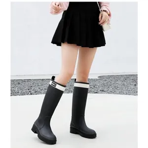 BRAND NEW ~ Women's Black Waterproof Rubber Knee High Rain Garden Boots ~ Size 7 thumbnail 6
