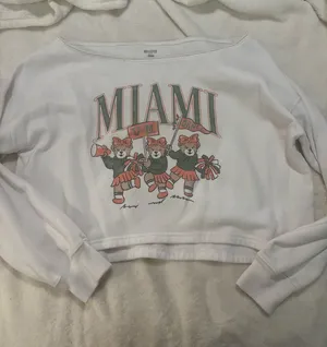 Hollister University of Miami Off the Shoulder Sweatshirt thumbnail 1