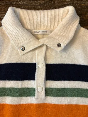 Woolrich Sweater Womens S Ivory Excellent Lambswool Blend Hudson Bay Stripe thumbnail 7