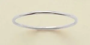 Minimalist Sterling Silver Stacking Ring thumbnail 1
