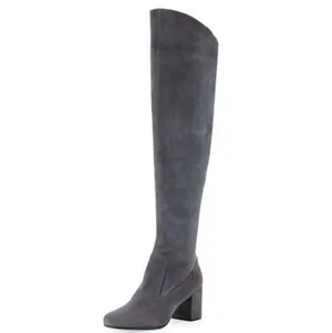 Steve Madden Jacoby Over the Knee Vegan Suede Boots Gray Size 7.5 Pointed Toe thumbnail 9