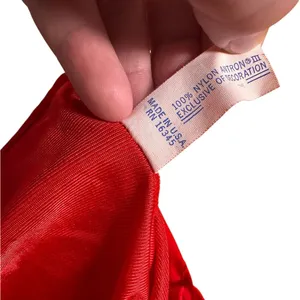 Vintage JCPENNY Nylon Camisole Slip Tank Top Small Red Square Neck Made in thumbnail 7