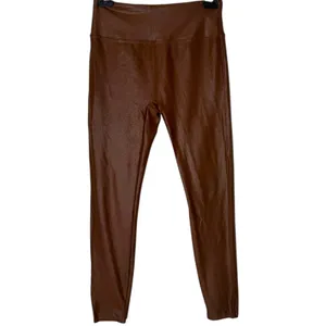 Shiny Metallic Leggings High Waist Tummy Control Pants Women‎ S Shiny Pull On thumbnail 2