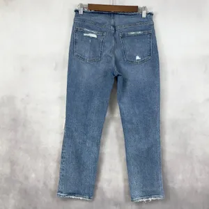 Abercrombie Fitch Womens Jeans 25 Distressed Boyfriend Mid Rise Raw Hem‎ Edgy thumbnail 4