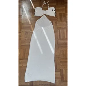 SheIn Women's Sexy Sequin Bohemian Dress Boho Beach Club White Bridal Knit Euro Summer thumbnail 8
