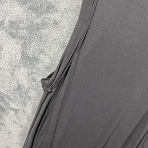 POL Tank Top Charcoal Grey V-Neck Pleated Shoulder Hem Size Large thumbnail 7