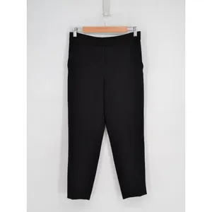 Aritzia Babaton Conan Cropped Trouser Pants Mid Rise Elastic Waist Black Size 6 thumbnail 2