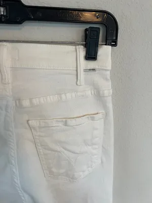 Mother The Hustler Ankle Fray White Jeans Size 26 thumbnail 10