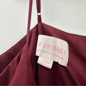 Birdy Grey Gwennie Chiffon Bridesmaid‎ Maxi Dress in Cabernet Red Sz M NEW thumbnail 9