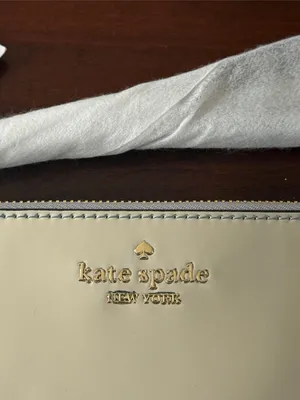 kate spade New York Lucy Metallic Silver L Zip-Around Wristlet new thumbnail 5