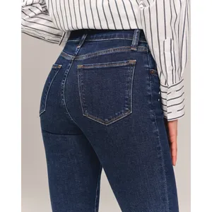 Abercrombie & Fitch Curve Love Super Dark High Rise The Skinny Ankle Jeans 0/25 thumbnail 6