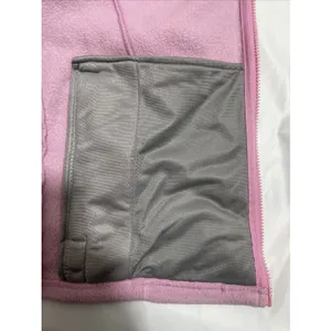 Jansport Pink Fleece Zippered Sweatshirt Jacket Women's Large Pockets thumbnail 6