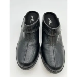 EASY‎ STREET Comfort Wave Mules Women 8.5 M Black Croc Trim Slip On Clogs 4047 thumbnail 2