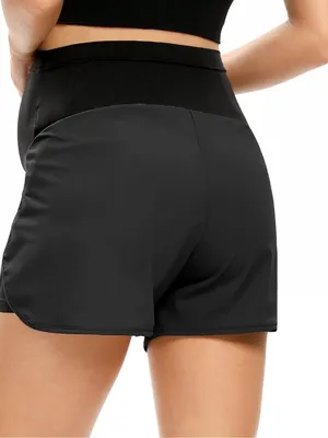 AMPOSH Women's Maternity Workout Shorts Over Belly Buttery Soft Athletic size M thumbnail 4