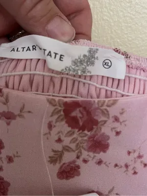 NEW Altar’d State Pink Floral Mini Dress Size XL NWT thumbnail 5