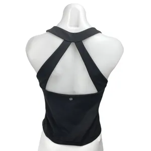 Athleta Women's Black Sleeveless Cutout Back Activewear Fitness Tank Top Size M thumbnail 2