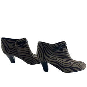 Aerosoles Patrole Car Zebra Print‎ Calf Hair Ankle Boots Womens 9M Brown Black thumbnail 5